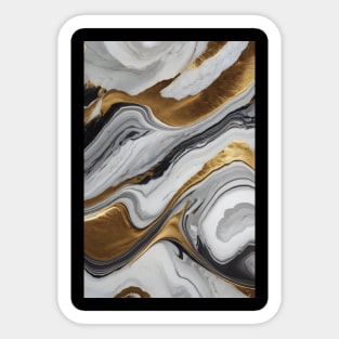 White golden marble design Sticker